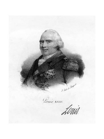 Louis XVIII, King of France, 19th Century Giclee Print by Delpech at www.bagssaleusa.com