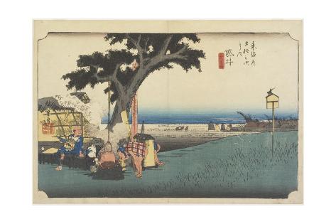 Tea Stall Studio | tea stall fukuroi c 1833 giclee print by utagawa Tea Stall Studio | tea stall fukuroi c 1833 giclee print by utagawa