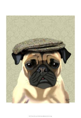 pug flats pug in flat cap posters fab funky bij allposters nl pug flats pug in flat cap posters fab funky bij allposters nl