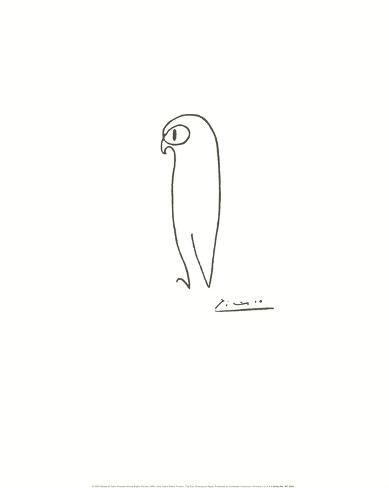 ジャン・コクトー ペン画(ピカソ朋友)
