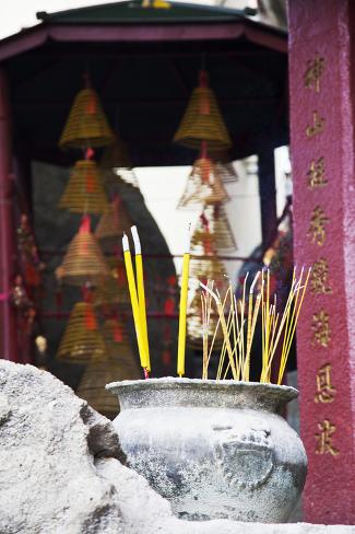 Asia, China, Macau, A-Ma Temple in Macau with Incense Burning Photographic Print