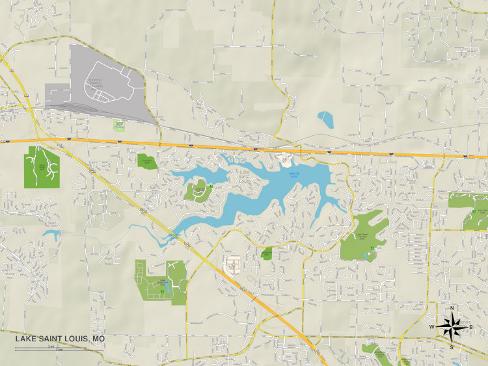 Political Map of Lake Saint Louis, MO Photo at 0