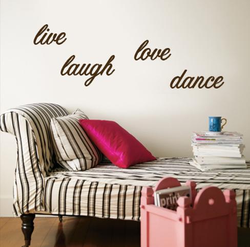 Live Laugh Love Picture Frame on Live Laugh Love Dance Brown Wall Decal At Allposters Com