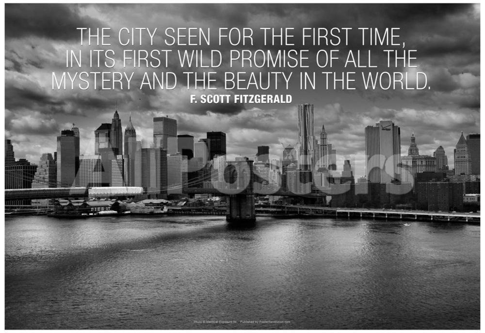 Scott Fitzgerald New York Quote Poster