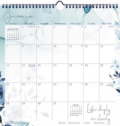 DateWorks 2024 Family Planner Wall Calendar with Reminder Stickers