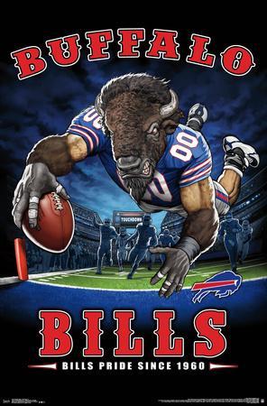 Buffalo Bills NFL Logo Ball Art Wall Decor Sticker 12/'/' or 25/'/'