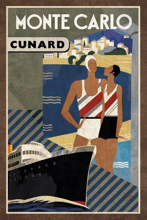 Vintage poster for Monte Carlo Beach - VINTAGE POSTER