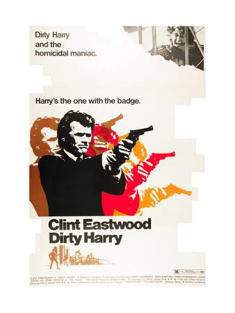 Dirty Harry Movie Clint Eastwood Clasic Giant Wall Art Poster Print