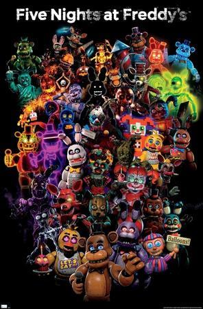 FNAF-Ultimate Group Game Poster Horror Game Figure Canvas Painting