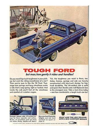 1950 Vintage Ford F5 Pickup Truck Poster