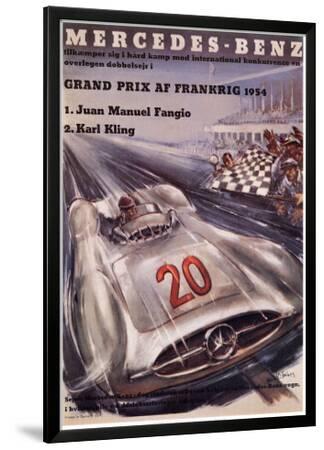 Reims France 12 Hours International 1965 Car Races Vintage Poster Print Art