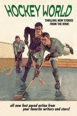 Vintage Hockey Poster Photograph by Andrew Fare - Fine Art America