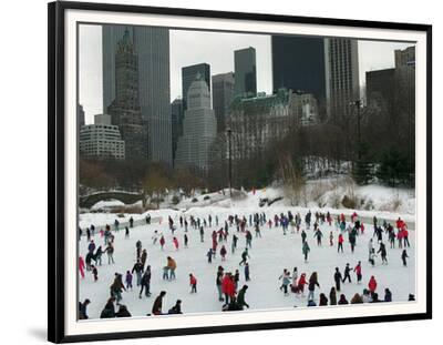 Central Park New York Ice Skating by Currier /& Ives Vintage Poster Repro FREE SH