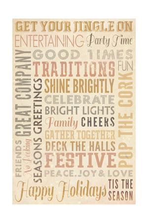 Peace Joy Love Poster Print by Cindy Shamp 24 x 24