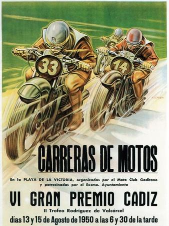 Motorcycles (Vintage Art) Posters & Wall Art Prints