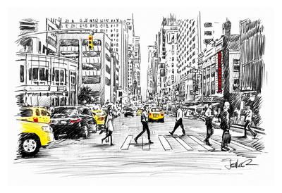 Metropolitan by Loui Jover Metropolitain City Umbrella Poster 13x19 ART PRINT