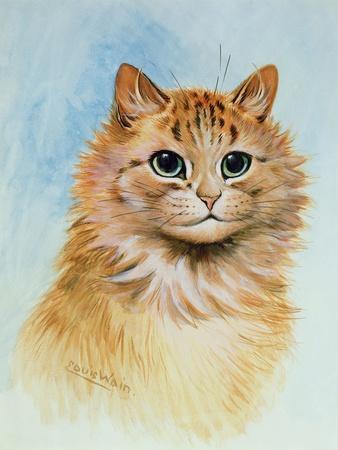 Louis Wain Ginger Cat Art Print Poster – Art Unlimited