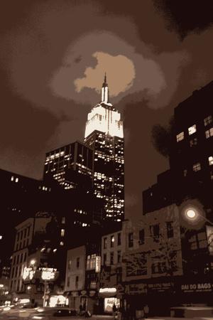 EMPIRE STATE BUILDING by Brain James 19x13 Poster NEW YORK ART PRINT