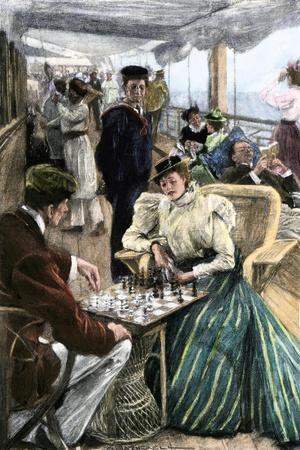 The Game of Chess Nineteenth Century Genre Painting by Arturo 