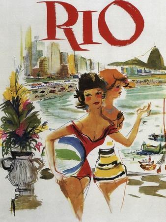 Rio De Janeiro Brazil Travel Art Poster for Sale by Corvin Travel Posters