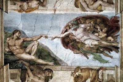 Michelangelo Buonarroti - Creation of Adam – trendy poster – Photowall