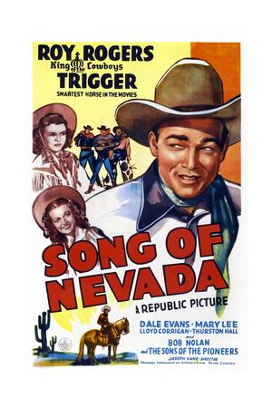 Roy Rogers On the old spanish trail 1947 cult western movie poster print