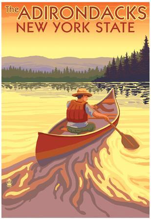 Kayak Canoe Poster Print Canoeing Gift Lake House Decor Canoe Art Canoe Wall Art