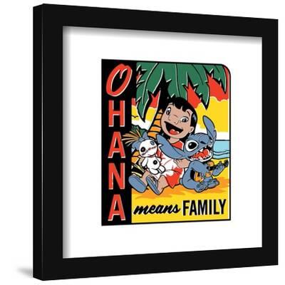 Trends International Gallery Pops Disney Lilo & Stitch - Angel and Stitch  Color Sketch Wall Art Wall Poster, 12 x 12, White Framed Version