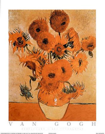 ART POSTER Les Tournesols Sunflowers Vincent Van Gogh 24x36