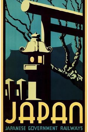 Japan Vintage Poster, Japan Retro Print, Vintage Japanese Travel Poster  TR372 