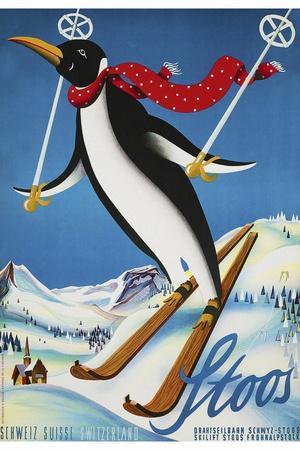 Skiing (Vintage Art) Posters & Wall Prints | AllPosters.com