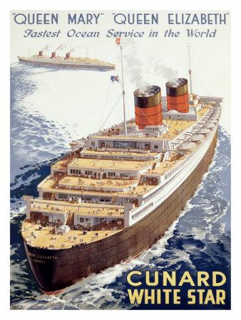 Maritime Cunard Line Large Posters