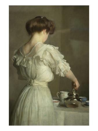 William McGregor Paxton Tea Leaves Giclee Canvas Print
