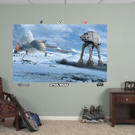 Star Wars Wall Murals star wars at-at battle mural decal sticker wall mural at Star Wars Wall Murals star wars at-at battle mural decal sticker wall mural at