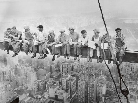 Resultado de imagen para Almuerzo en lo alto de un rascacielos