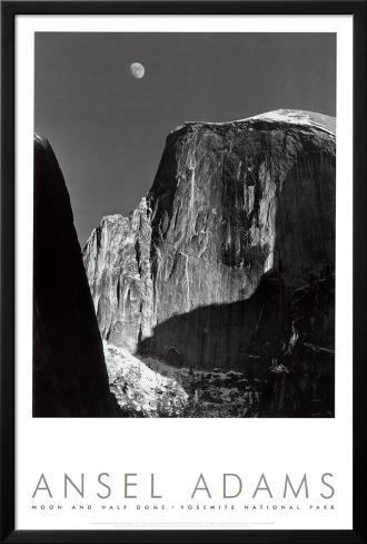 Ansel Adams Moon and Half Dome Yosemite National Park, 1960