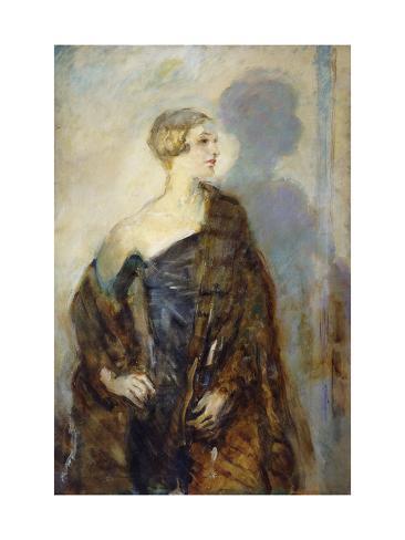 Portrait wearing a fur wrap by Ambrose McEvoy. Image via All Posters. Portrait wearing a fur wrap by Ambrose McEvoy. Image via All Posters.