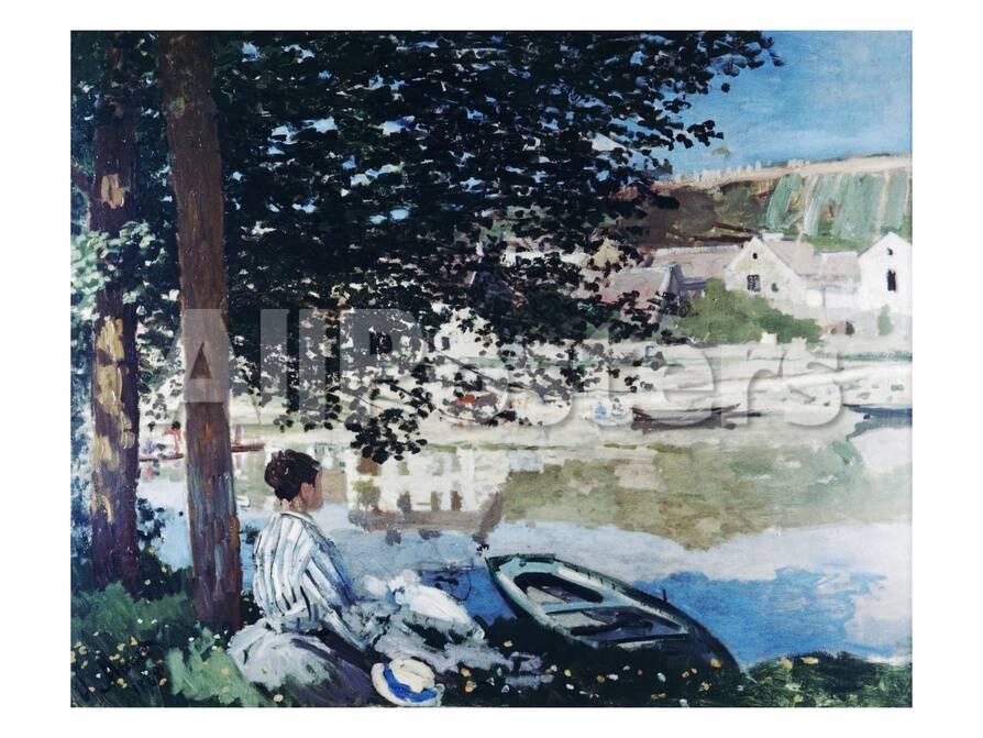 On The Bank Of The Seine Bennecourt 1868 Giclee Print By Claude