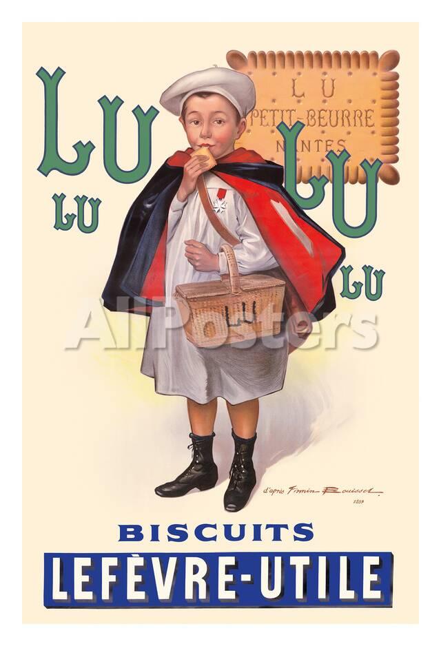 Lu Biscuits The Little Student Le Petit Ecolier Lefevre Utile Lu Prints Fermin Bouisset Allposters Com