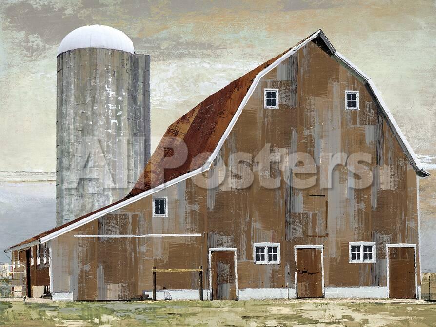 Barn Silo Abilene Stretched Canvas Print By Mark Chandon At