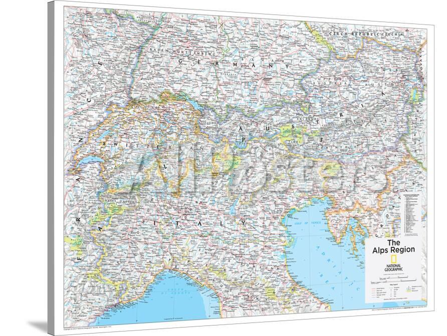 14 The Alps Region National Geographic Atlas Of The World 10th Edition Prints National Geographic Maps Allposters Com