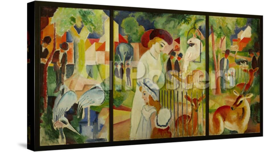 Grosser Zoologischer Garten Canvas Giclee Print By August Macke
