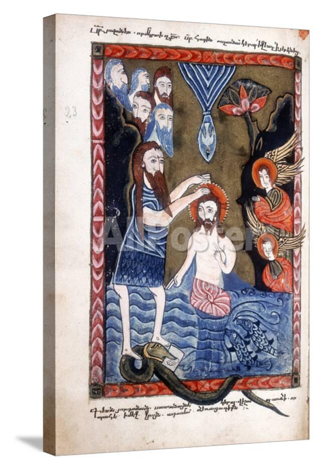 Baptism Of Jesus By John The Baptist From Armenian Evangelistery Giclee Print Allposters Com