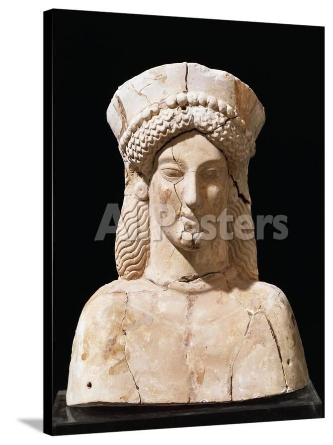 Bust of Chthonic Deity with Polos Crown, Terracotta Statue' Giclee Print |  AllPosters.com