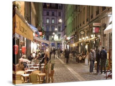 Lyon Restaurants On Rue Des High Resolution Stock Photography And