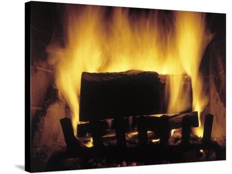 Log Burning In Fireplace Photographic Print By Chris Rogers At