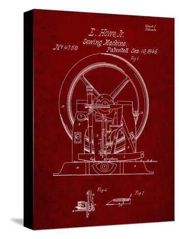 Pp1035 Burgundy Singer Sewing Machine Patent Poster Giclee Print Cole Borders Allposters Com