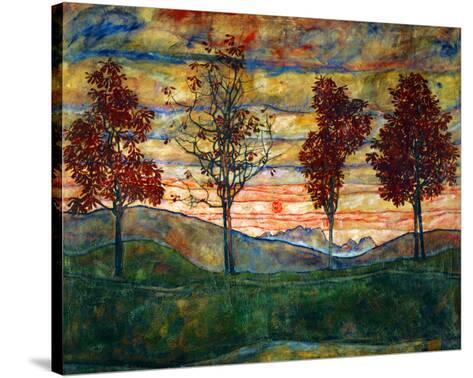 Egon Schiele Four Trees 1917 Vintage Wall Art Poster Print Picture Giclee