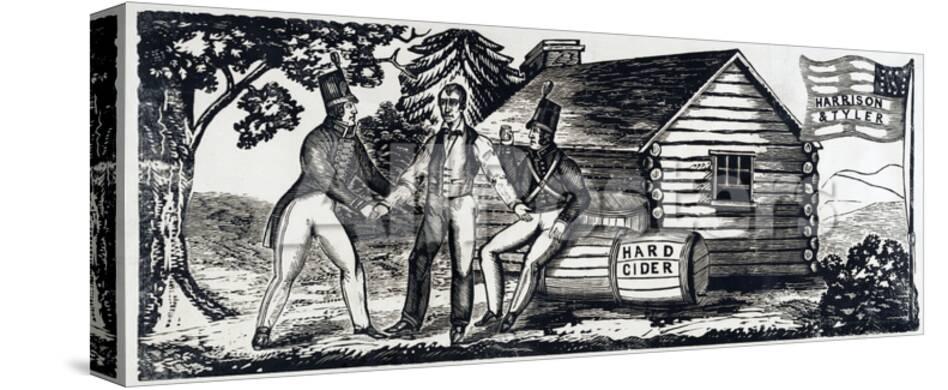 Emblem For The Harrison And Tyler Presidential Campaign In 1840