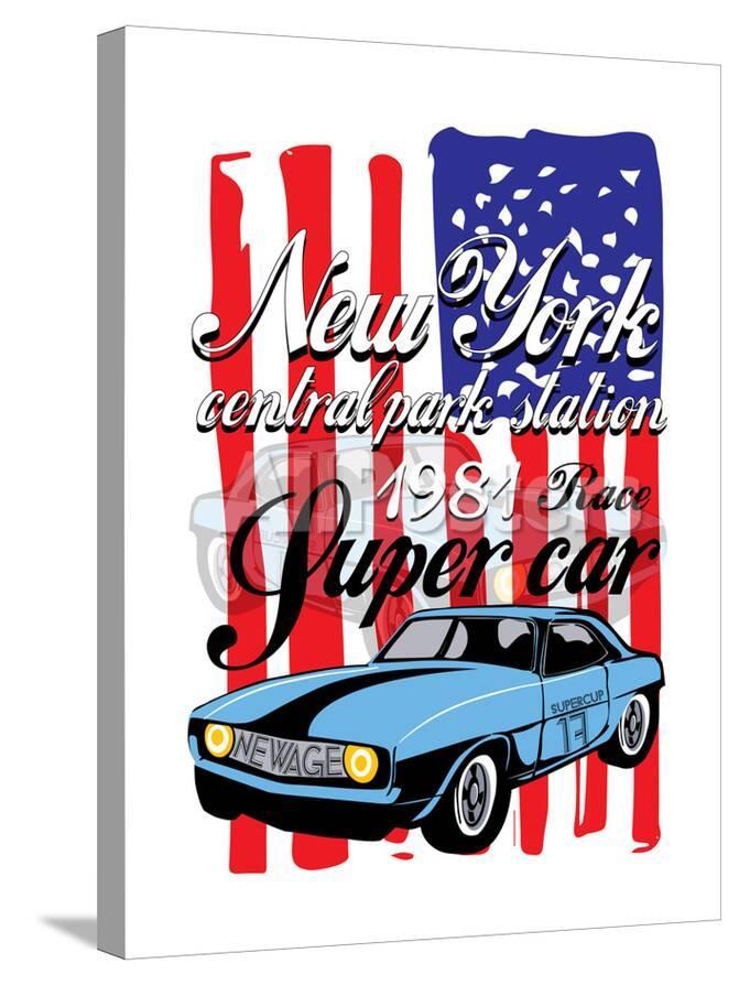 T Shirt Graphics Vintage Race Car For Printing Vector Old School Race Poster Retro Race Car Set T